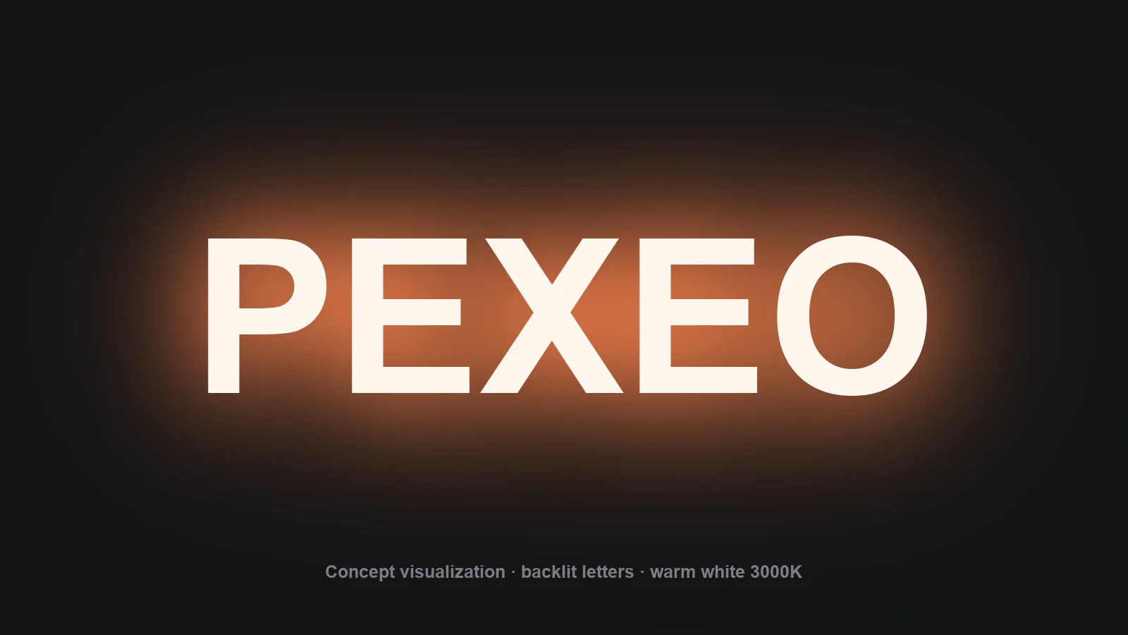 Custom halo-lit LED channel letters for commercial signage — concept visualization