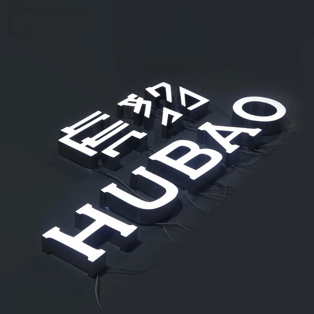 Letras de resina — light effect visualization